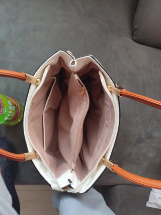 Borsa Yves Saint Laurent bianca e marrone