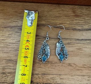 Pendientes Vintage Bohemio Azul Plata