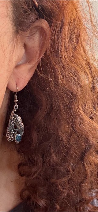 Pendientes Vintage Bohemio Azul Plata