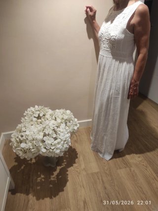 Vestido blanco estilo ibicenco