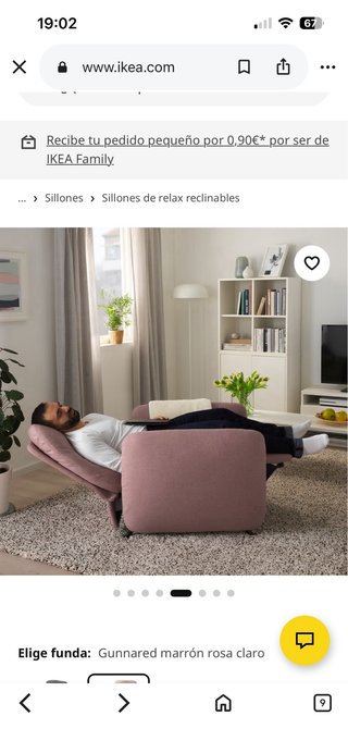 Sillón relax reclinable EKOLDSUND IKEA