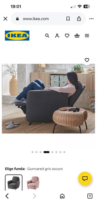 Sillón relax reclinable EKOLDSUND IKEA