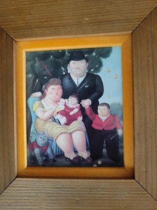 3 Cuadros Botero Madera