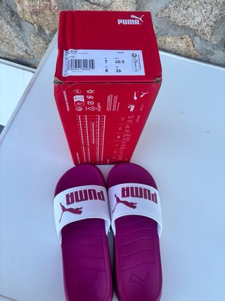 Chanclas Puma Rosa y Blanco