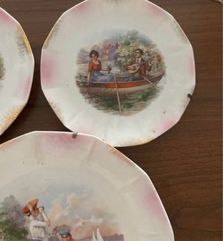 Set 5 Piatti Decorativi con Scena Nautica