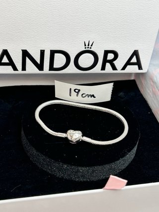 Pulsera Pandora Corazón Circonitas 19cm Caja Origi