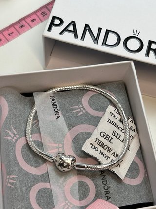 Pulsera Pandora Corazón Circonitas 19cm Caja Origi