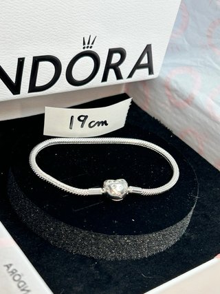 Pulsera Pandora Corazón Circonitas 19cm Caja Origi