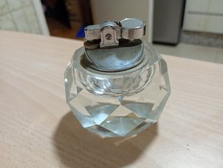 Mechero y Cenicero Cristal Años 70