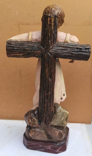 NIÑO  EN LA  CRUZ  DE OLOT RESTAURADO 32 DE ALTO X