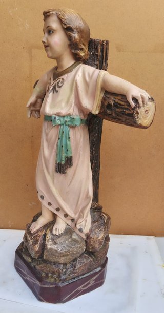NIÑO  EN LA  CRUZ  DE OLOT RESTAURADO 32 DE ALTO X