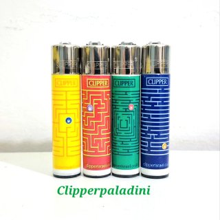 4 Accendini Clipper con disegno labirinto Israel