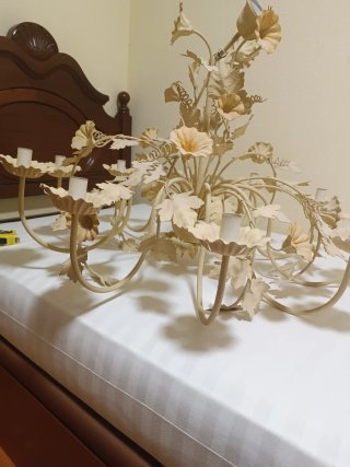 Lámpara de salón beige 90cm