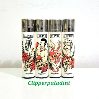 Set 4 Accendini Clipper Design Tattoo
