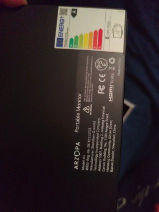 Pantalla Portátil Arzopa A1 Negra