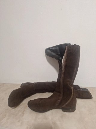 Botas altas de piel marrones Marca B P ZONE