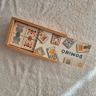 Domino de animales de madera
