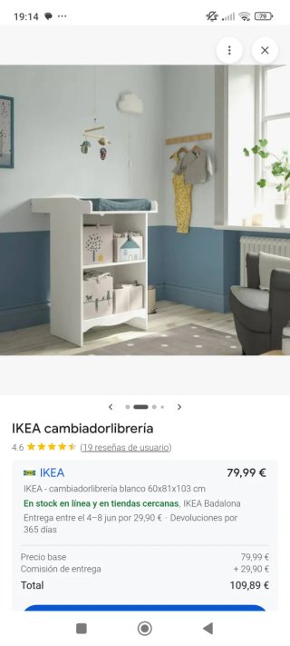 Cambiador bebé IKEA SMÅGÖRA