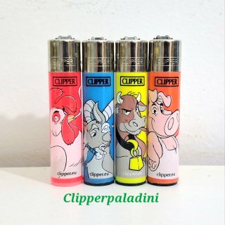 Set 4 Accendini Clipper Animali