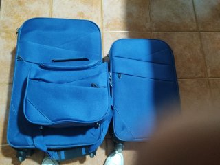 Juego 3 maletas azules