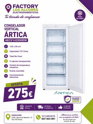 Congelador Vertical Ártica AECV143550EW