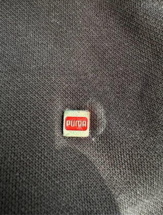 Sudadera Puma Vintage Negra Big Logo Talla XL