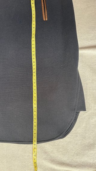 Vestido Massimo Dutti Negro con Detalles Marrones