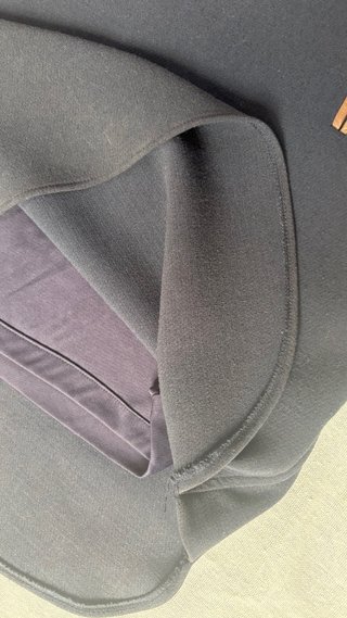 Vestido Massimo Dutti Negro con Detalles Marrones