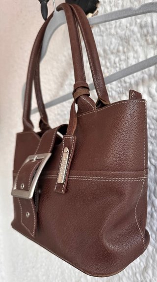 Bolso de piel marrón Georges Rech