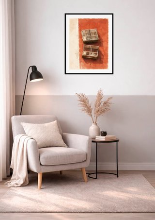 Lámina Decorativa Dos Jaulas