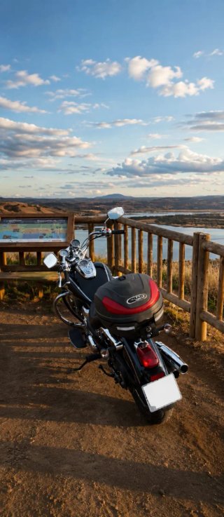 Moto Custom Azul