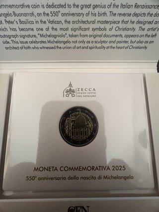 Vaticano 2025 Moneda Conmemorativa Euro