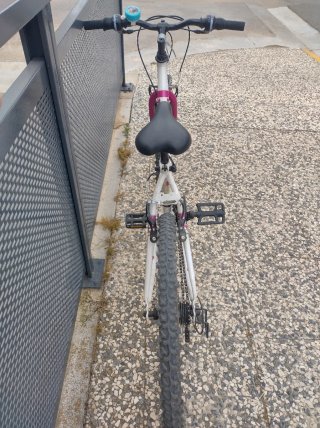 Bicicletta infantile Denbike bianca e rosa