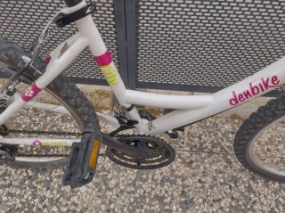 Bicicletta infantile Denbike bianca e rosa