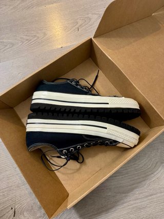 Sneakers Converse a piattaforma nere da uomo