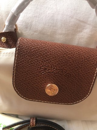 Bolso Mini Longchamp Beige/Marrón