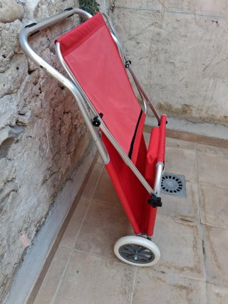 Dos Hamacas plegable con ruedas y parasol