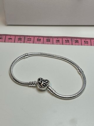 Pulsera Pandora Corazón Familia Caja Original 19cm
