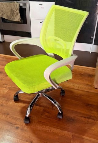 Silla Oficina Ergonómica Verde con Ruedas