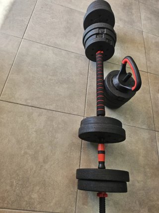 Kit Pesi 29kg Barra Manubri Aggiustabile