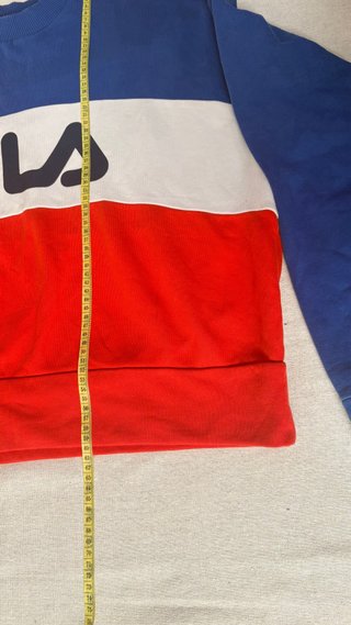 Sudadera Fila Color Block Azul y Rojo