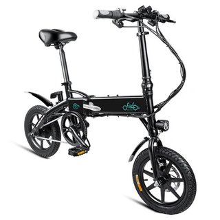 Bicicleta elettrica pieghevole nera