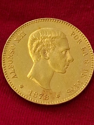 Moneda oro Alfonso XIII 1878