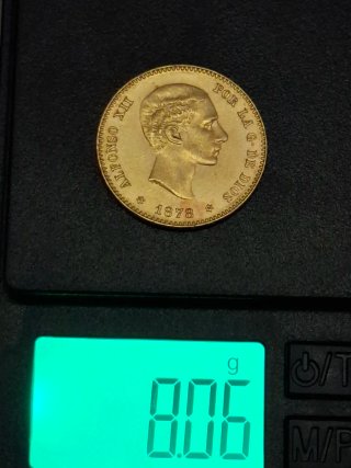 Moneda oro Alfonso XIII 1878