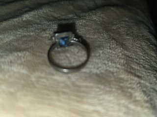 Anillo Plata Antigua con piedra nat.de Aguamarina
