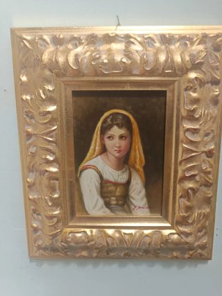 Dipinti con cornice lavorata oro