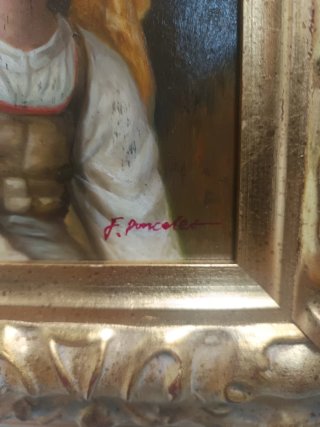 Dipinti con cornice lavorata oro