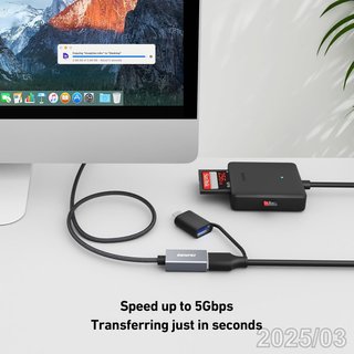 BENFEI Cable Alargador USB-A 3.0 1M Nylon Trenzado