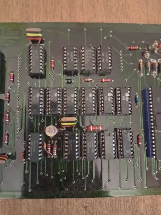 Placa lógica vintage 1979, retrocomputing.