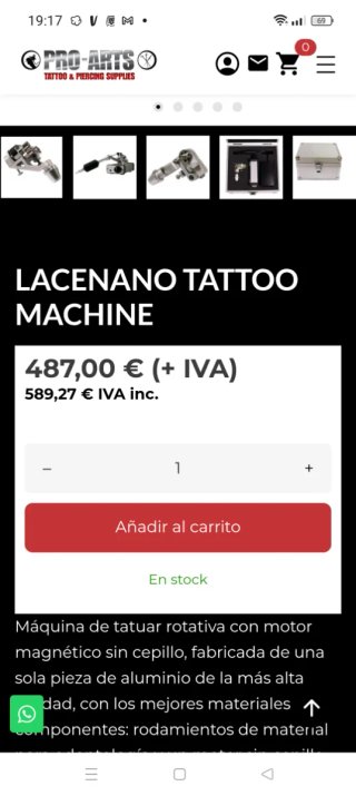 Máquina de tatuar rotativa LACEnano